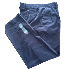 Dockers Mens Pants Size 36x34 Classic Fit Chino Straight Pleated Navy Casual